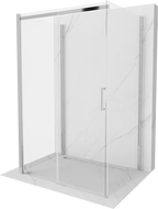 Mexen Omega shower cabin 3-sided, sliding 100 x 80 cm, transparent, chrome - 825-100-080-01-00-3S