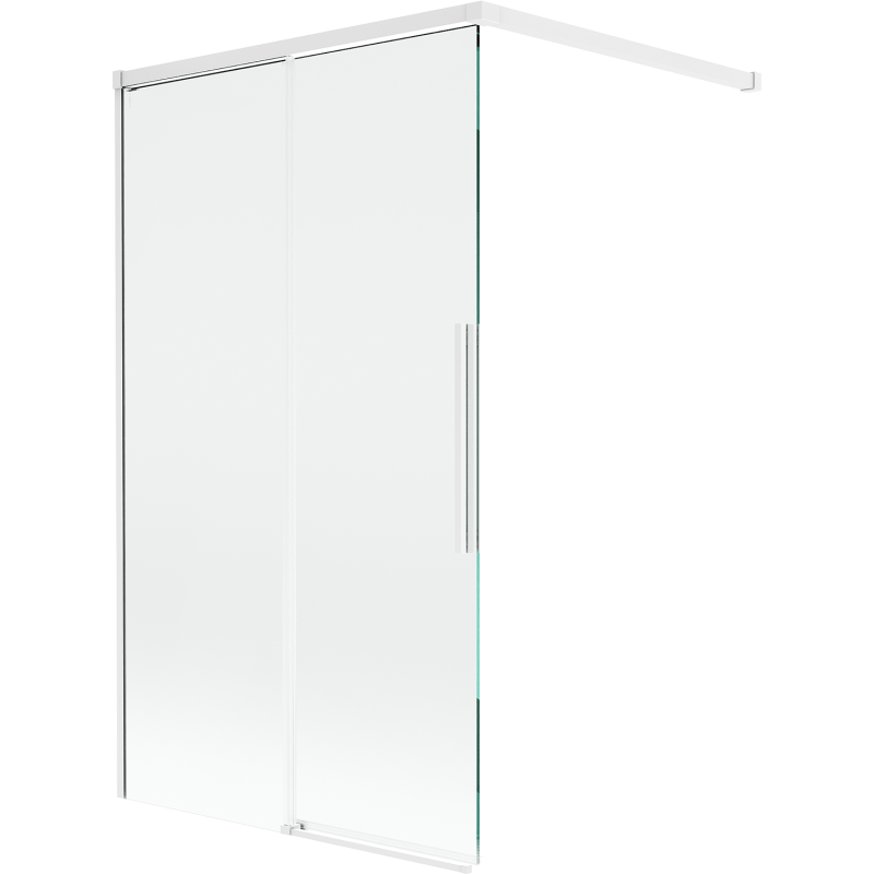 Mexen Rox shower screen 2-wing sliding 100 x 150 cm, transparent, white - 8C9-100-003-20-00