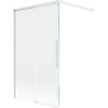 Mexen Rox shower screen 2-wing sliding 100 x 150 cm, transparent, white - 8C9-100-003-20-00