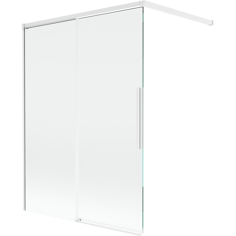 Mexen Rox 2-panel sliding bath screen 120 x 150 cm, transparent, white - 8C9-120-003-20-00