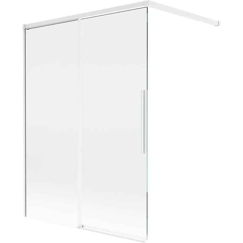 Mexen Rox 2-part sliding shower screen 120 x 150 cm, transparent, white - 8C9-120-003-20-00