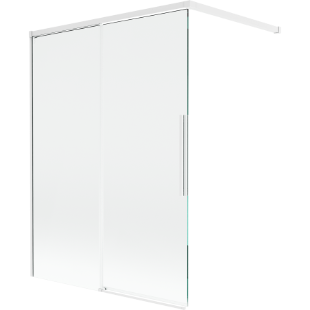 Mexen Rox 2-part sliding shower screen 120 x 150 cm, transparent, white - 8C9-120-003-20-00