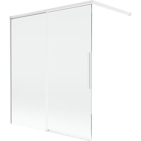 Mexen Rox 2-panel sliding bath screen 140 x 150 cm, transparent, white - 8C9-140-003-20-00
