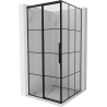 Mexen Rox shower enclosure sliding left 90 x 90 cm, black grid, black - 8C2-090-090-70-77-L