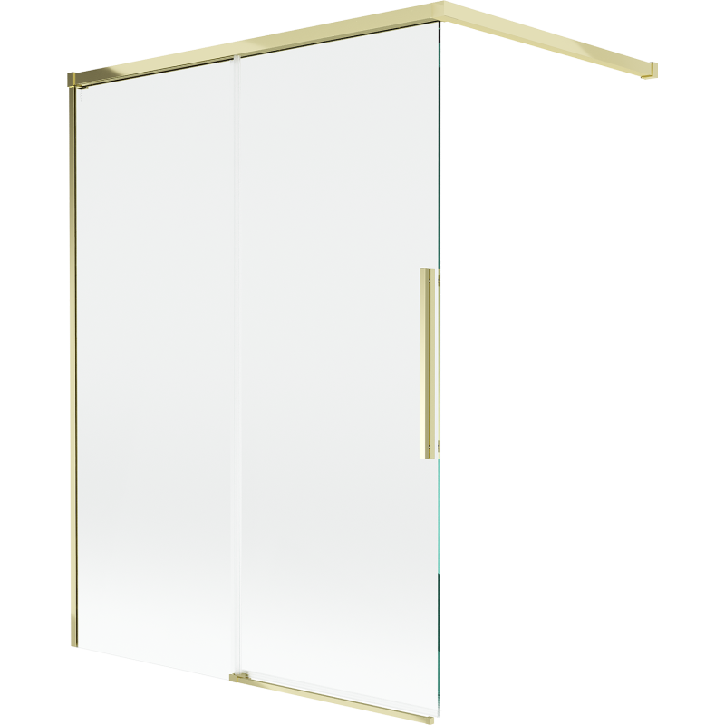 Mexen Rox 2-Wing Sliding Shower Screen 120 x 150 cm, Transparent, Gold - 8C9-120-003-50-00
