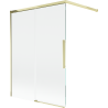 Mexen Rox 2-Wing Sliding Shower Screen 120 x 150 cm, Transparent, Gold - 8C9-120-003-50-00