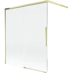 Mexen Rox 2-panel sliding shower screen 140 x 150 cm, transparent, gold - 8C9-140-003-50-00