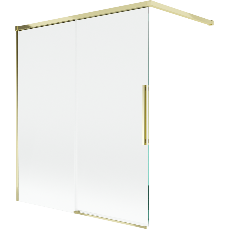 Mexen Rox 2-panel sliding shower screen 140 x 150 cm, transparent, gold - 8C9-140-003-50-00