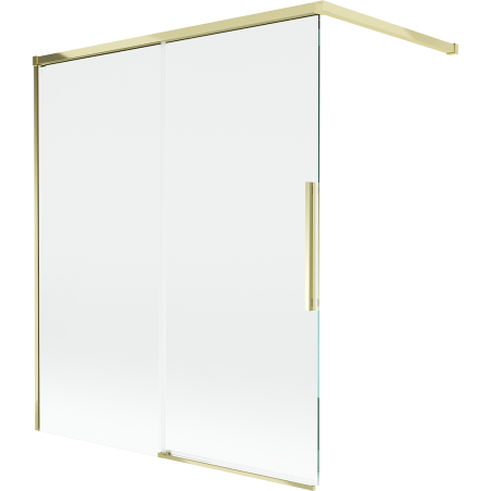 Mexen Rox 2-panel sliding shower screen 140 x 150 cm, transparent, gold - 8C9-140-003-50-00