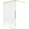 Mexen Rox 2-panel sliding bath screen 100 x 150 cm, transparent, brushed gold - 8C9-100-003-55-00