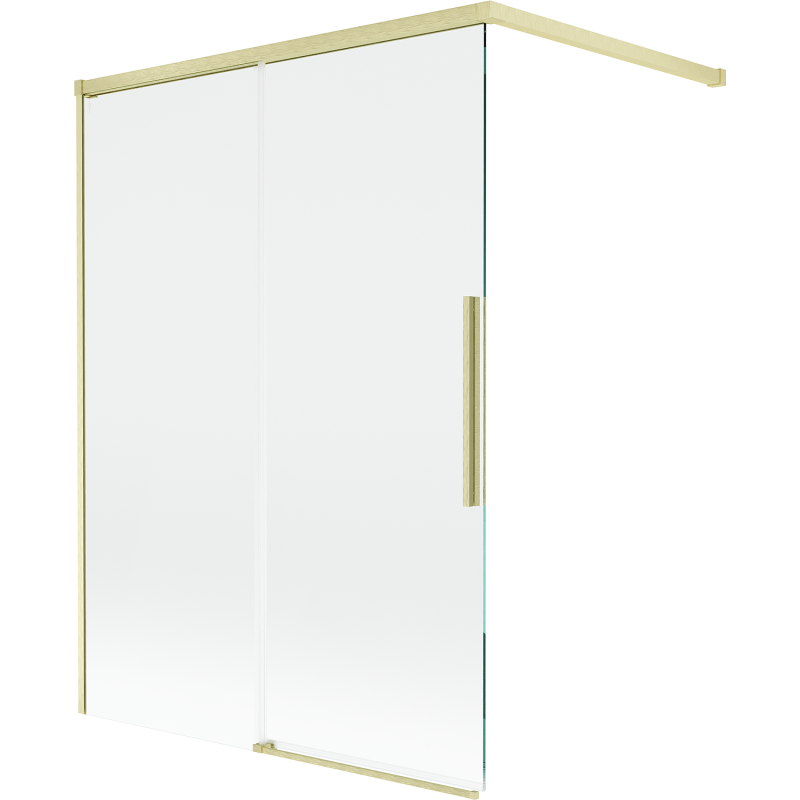 Mexen Rox 2-panel sliding bath screen 120 x 150 cm, transparent, brushed gold - 8C9-120-003-55-00