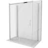 Mexen Omega-3S 3-sided shower enclosure, sliding 140 x 80 cm, transparent, chrome - 825-140-080-01-00-3S