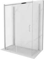 Mexen Omega three-wall shower enclosure, sliding 140 x 80 cm, transparent, chrome - 825-140-080-01-00-3S
