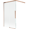 Mexen Rox 2-wing sliding shower screen 100 x 150 cm, transparent, rose gold - 8C9-100-003-60-00