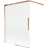 Mexen Rox 2-panel sliding shower screen 120 x 150 cm, transparent, rose gold - 8C9-120-003-60-00