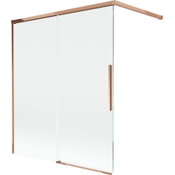 Mexen Rox shower screen 2-wing sliding 140 x 150 cm, transparent, rose gold - 8C9-140-003-60-00