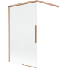 Mexen Rox 2-wing sliding bath screen 100 x 150 cm, transparent, brushed copper - 8C9-100-003-65-00