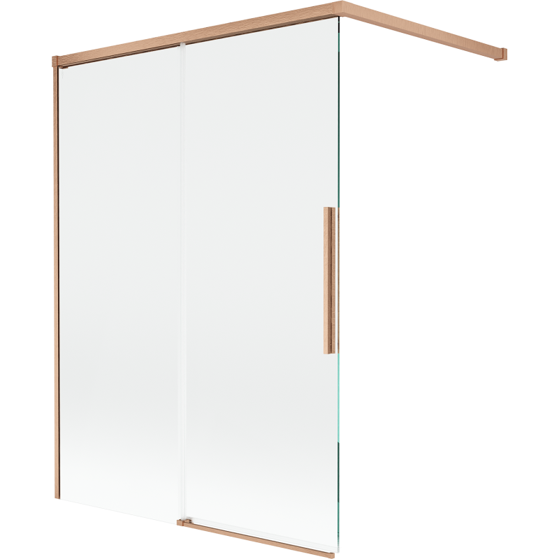 Mexen Rox 2-panel Sliding Shower Screen 120 x 150 cm, Transparent, Brushed Copper - 8C9-120-003-65-00