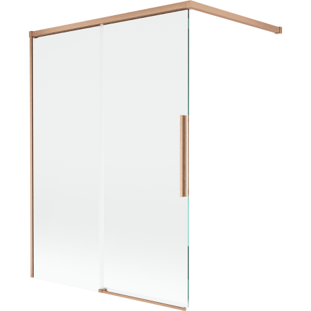 Mexen Rox 2-panel Sliding Shower Screen 120 x 150 cm, Transparent, Brushed Copper - 8C9-120-003-65-00
