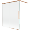 Mexen Rox bathtub screen 2-panel sliding 140 x 150 cm, transparent, brushed copper - 8C9-140-003-65-00