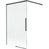 Mexen Rox shower screen 2-wing sliding 100 x 150 cm, transparent, brushed gun gray - 8C9-100-003-66-00