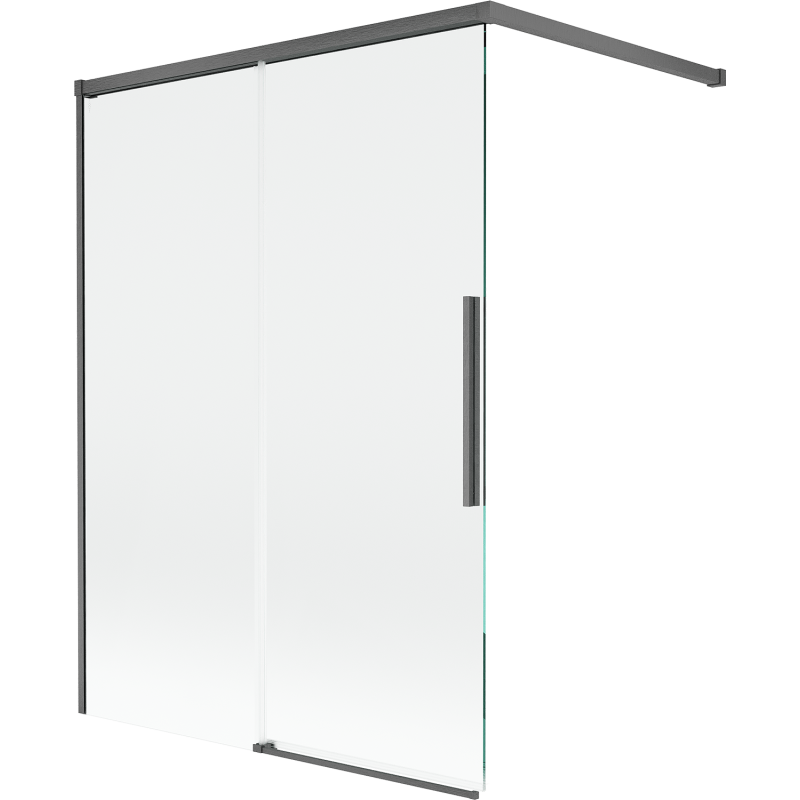 Mexen Rox sliding 2-panel bathtub screen 120 x 150 cm, transparent, brushed gun gray - 8C9-100-003-66-00 - 8C9-120-003-66-00