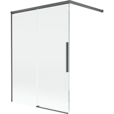 Mexen Rox sliding 2-panel bathtub screen 120 x 150 cm, transparent, brushed gun gray - 8C9-100-003-66-00 - 8C9-120-003-66-00