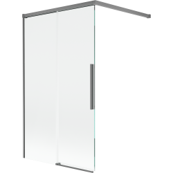 Mexen Rox 2-panel sliding shower screen 100 x 150 cm, transparent, gun metal - 8C9-100-003-95-00