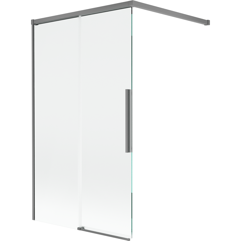Mexen Rox Bath Screen 2-Panel Sliding 100 x 150 cm, Transparent, Gun Metal - 8C9-100-003-95-00