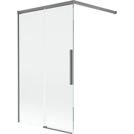 Mexen Rox 2-panel sliding shower screen 100 x 150 cm, transparent, gun metal - 8C9-100-003-95-00