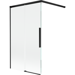 Mexen Rox 2-wing sliding bath screen 100 x 150 cm, transparent, black - 8C9-100-003-70-00