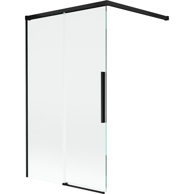 Mexen Rox 2-Panel Sliding Bath Screen 100 x 150 cm, Transparent, Black - 8C9-100-003-70-00