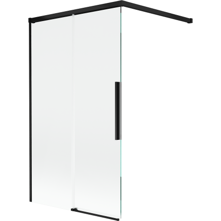Mexen Rox 2-wing sliding bath screen 100 x 150 cm, transparent, black - 8C9-100-003-70-00