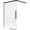 Mexen Rox 2-Panel Sliding Bath Screen 100 x 150 cm, Transparent, Black - 8C9-100-003-70-00