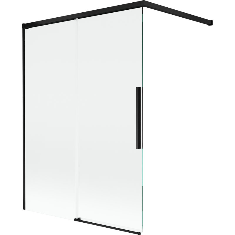 Mexen Rox 2-wing sliding shower screen 120 x 150 cm, transparent, black - 8C9-120-003-70-00