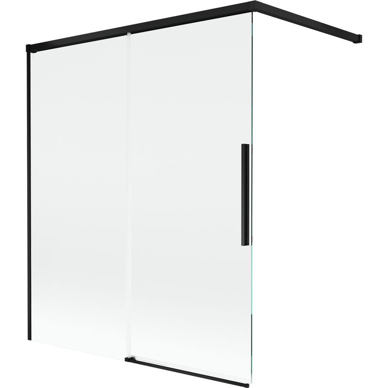 Mexen Rox 2-panel sliding shower screen 140 x 150 cm, transparent, black - 8C9-140-003-70-00