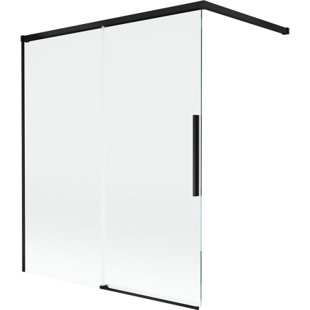 Mexen Rox 2-panel sliding shower screen 140 x 150 cm, transparent, black - 8C9-140-003-70-00
