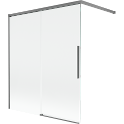 Mexen Rox bath screen 2-panel sliding 140 x 150 cm, transparent, gun metal - 8C9-140-003-95-00
