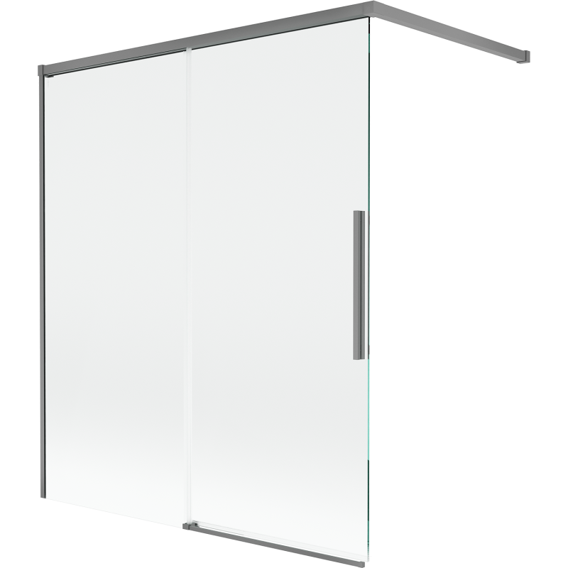 Mexen Rox 2-Wing Sliding Bath Screen 140 x 150 cm, Transparent, Gun Metal - 8C9-140-003-95-00