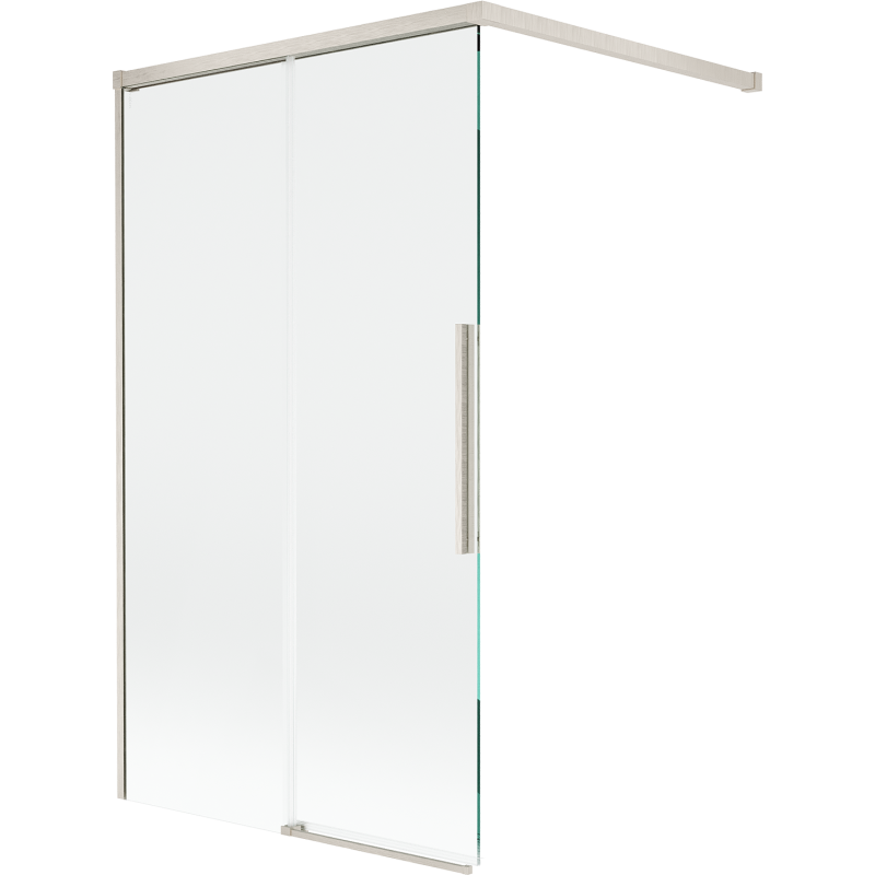 Mexen Rox 2-wing sliding shower screen 100 x 150 cm, transparent, brushed nickel - 8C9-100-003-97-00