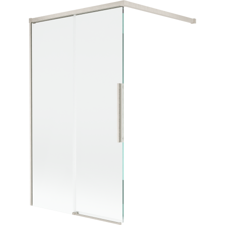 Mexen Rox 2-wing shower screen, sliding 100 x 150 cm, transparent, brushed nickel - 8C9-100-003-97-00