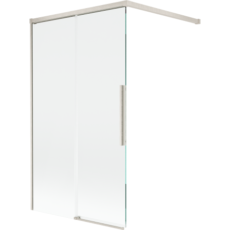Mexen Rox 2-wing sliding shower screen 100 x 150 cm, transparent, brushed nickel - 8C9-100-003-97-00