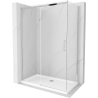 Mexen Omega sliding shower cabin 130 x 70 cm, transparent, chrome + Flat tray - 825-130-070-01-00-4010