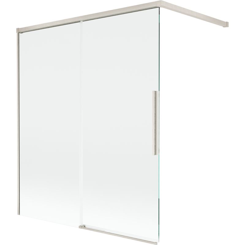 Mexen Rox 2-panel sliding shower screen 140 x 150 cm, transparent, brushed nickel - 8C9-140-003-97-00