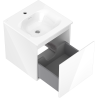 Mexen Orio bathroom cabinet 45 cm with Vela sink, 1 drawer, gloss white - 91A10-04547-1-BF00-W23M00