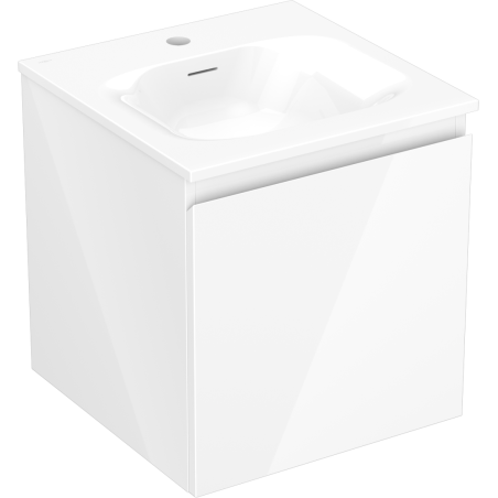 Mexen Orio bathroom cabinet 45 cm with Vela sink, 1 drawer, white gloss - 91A10-04547-1-BF00-W23M00
