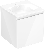 Mexen Orio bathroom cabinet 45 cm with Vela sink, 1 drawer, white gloss - 91A10-04547-1-BF00-W23M00
