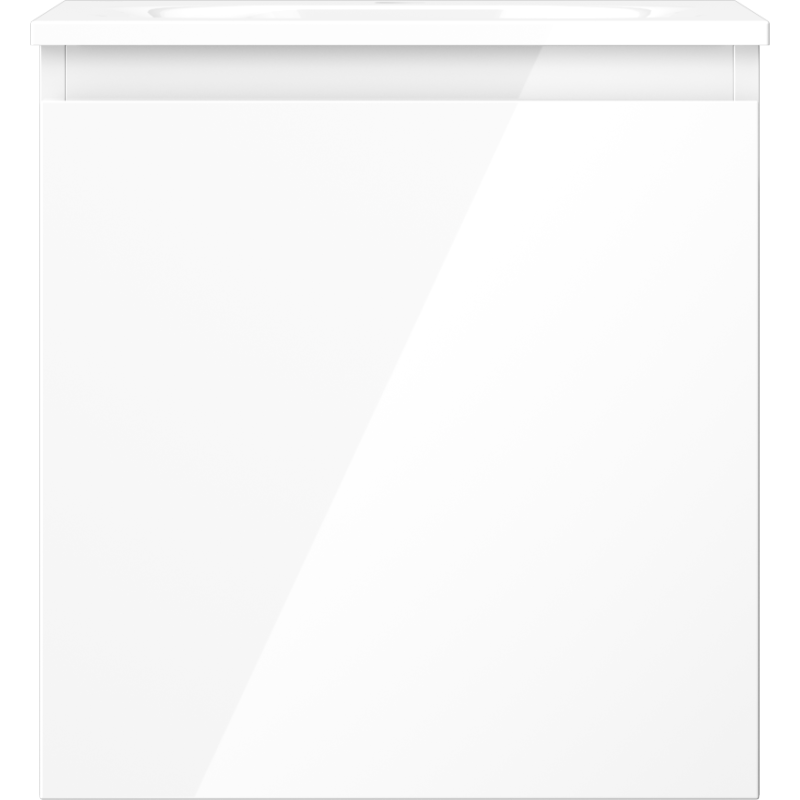 Mexen Orio bathroom cabinet 45 cm with Vela sink, 1 drawer, white gloss - 91A10-04547-1-BF00-W23M00