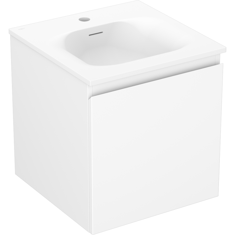 Mexen Orio bathroom cabinet 45 cm with Vela washbasin, 1 drawer, white matte - 91A10-04547-1-BF01-W23M01