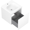 Mexen Orio bathroom cabinet 45 cm with Vela washbasin, 1 drawer, white matte - 91A10-04547-1-BF01-W23M01